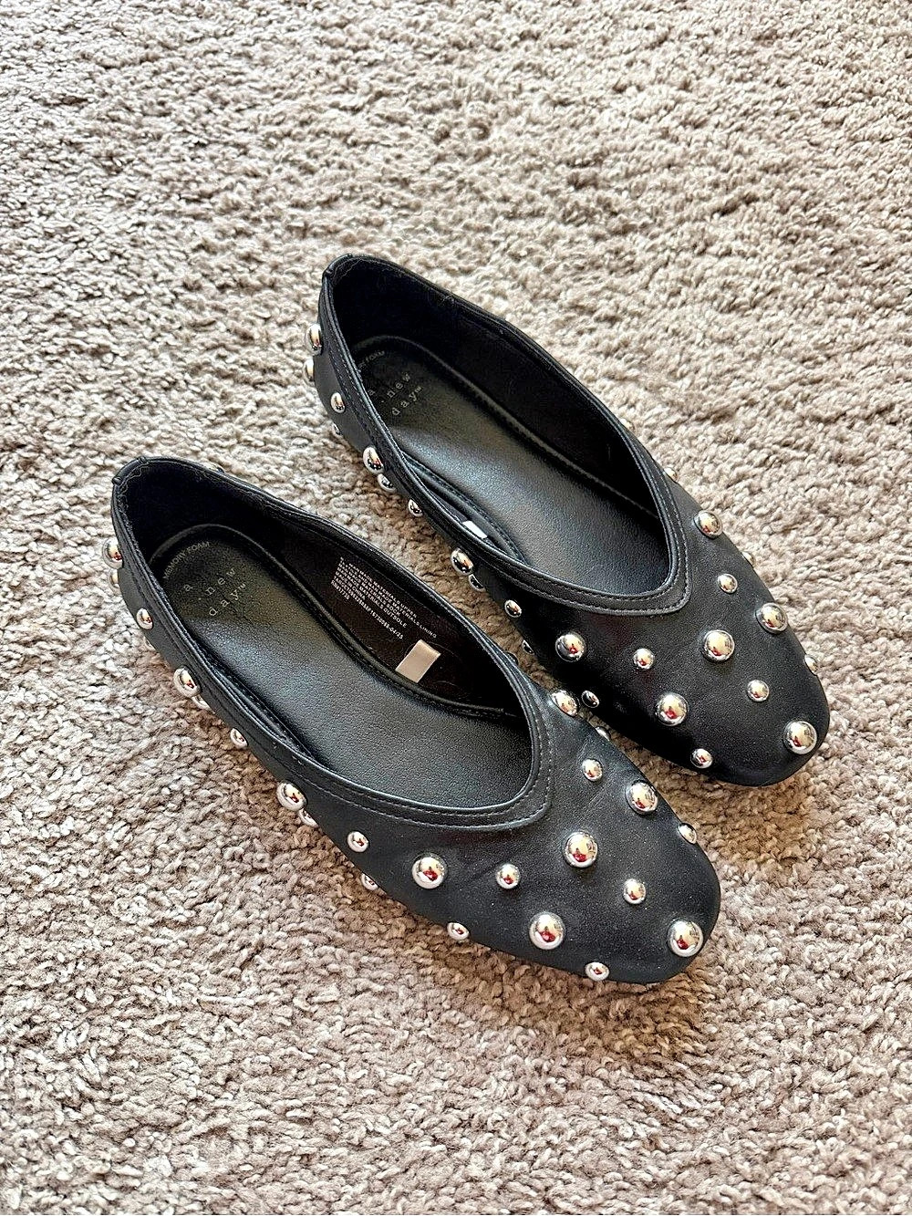 Target Sammie Studded Ballet Flats with Memory Foam